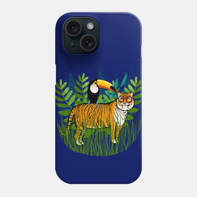 The Tiger and The Toucan Phone Case by KilkennyCat Art