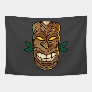 Funny Tribal Tiki Head Tapestry