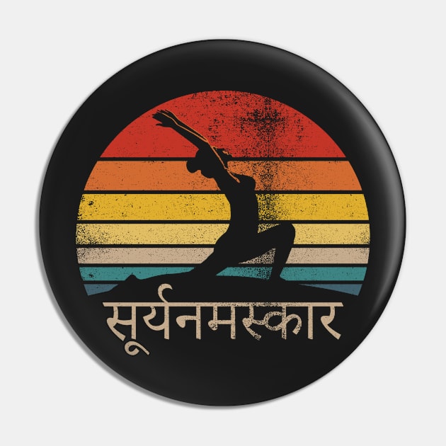 Surya Namaskara Sun Salutation Yoga Pin by zeno27