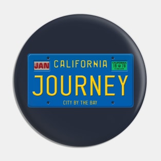 Journey License Plate Pin