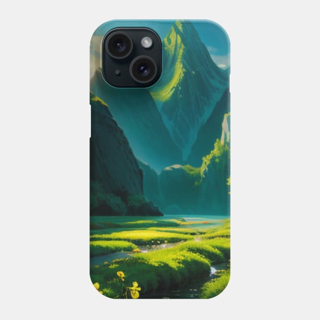 Floral Valley on the River Mirar Sword Coast DND Phone Case by CursedContent