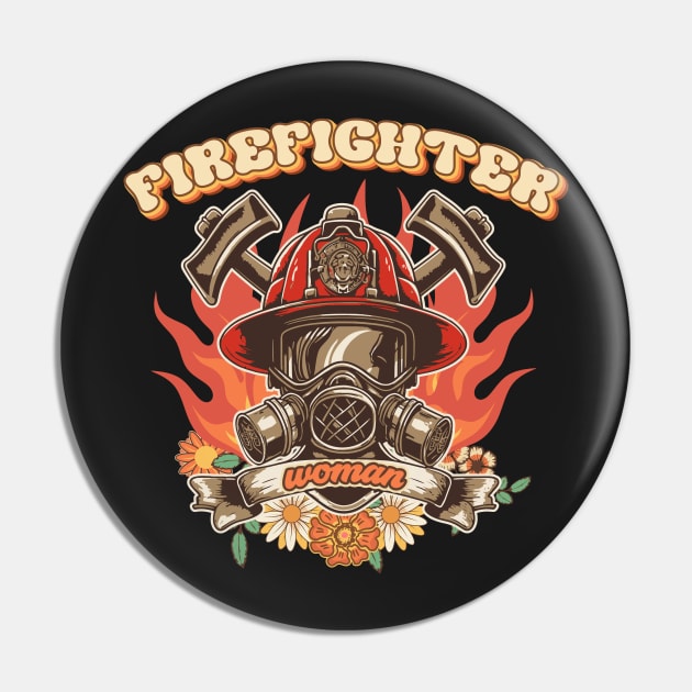 Firefighter woman Fire girl Pin by HomeCoquette