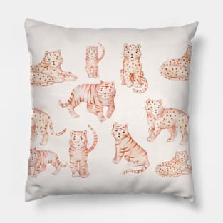 Big Cats Kawaii Leopard Panther Cheetah Tiger Pillow