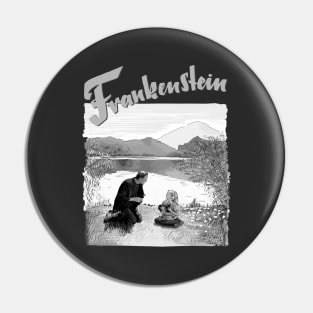 Frankenstein Illustration Pin