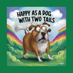 Happy as a dog with two tails? T-Shirt