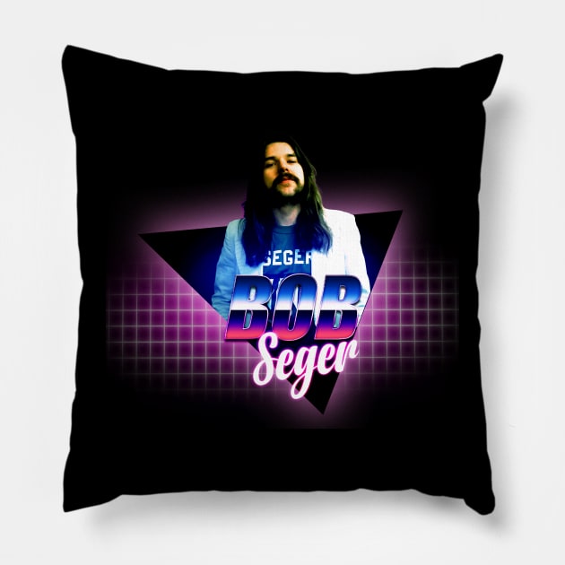 Robert Clark Seger  // Retro Style 80'S Pillow by Zac Brown