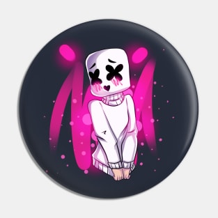 Marshmello Girl / cute music art Pin