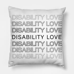 Disability Love ver. 5 Black Pillow