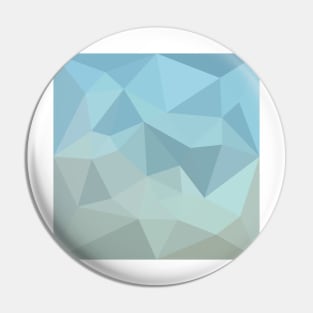 Cadet Blue Orange Abstract Low Polygon Background Pin