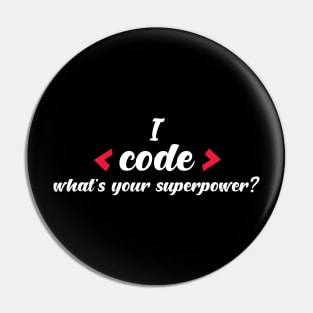 Programming t-shirt- coders t-shirt Pin