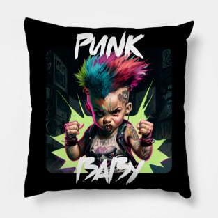 Graffiti Style - Cool Punk Baby 4 Pillow