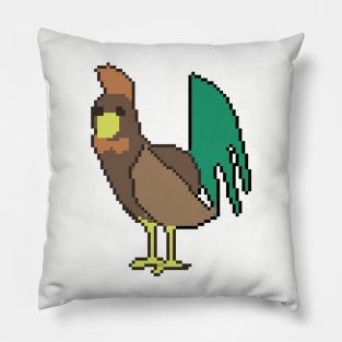 A Pixelated Menagerie Rooster Pillow