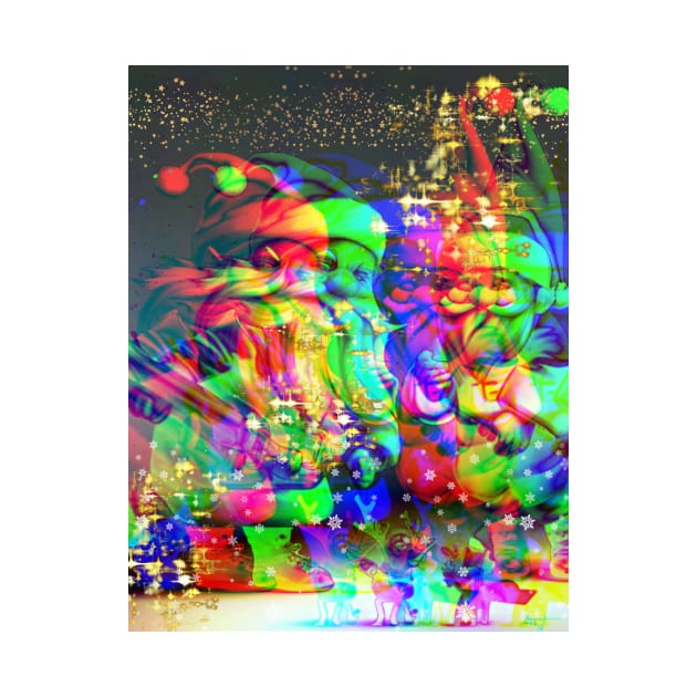 Psychedelic Trippy Xmas Santa by FineArtMaster