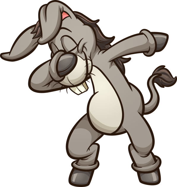 Dabbing donkey Kids T-Shirt by memoangeles