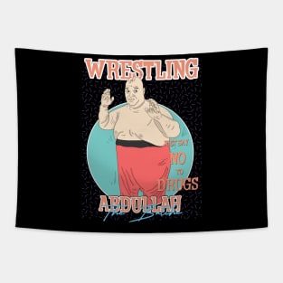 Artwork Abdullah The Butche Wrestling Aesthetic  // Just Say No To Drugs Tapestry