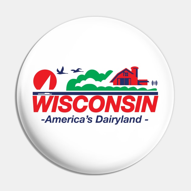 Wisconsin License Plate America's Dairyland Pin by KevinWillms1