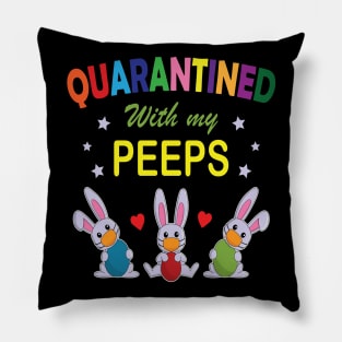 Quarantined with my peeps Pillow