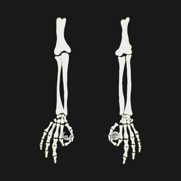 Hand Bones Suspenders With Moon by xsaxsandra