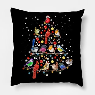 Birds Christmas Tree 2022 Christmas Ornament Pillow