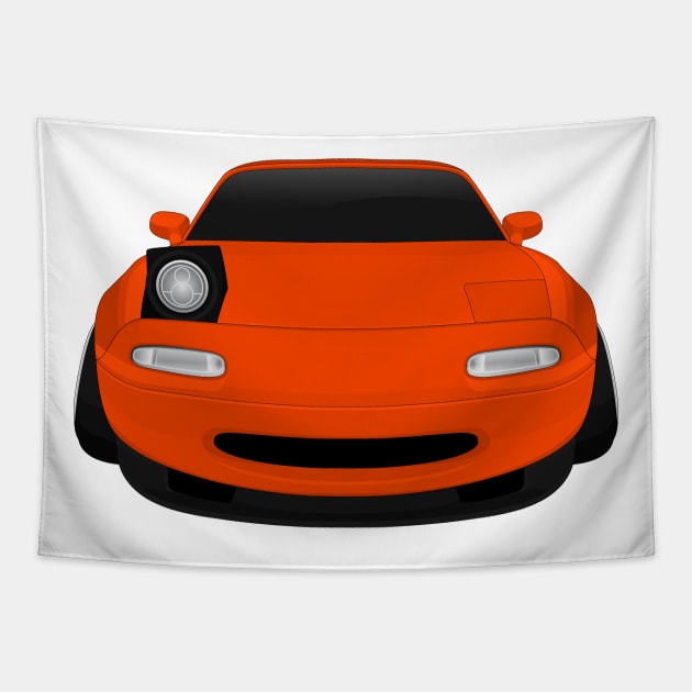 Miata lava orange Tapestry by VENZ0LIC