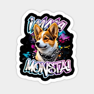 Imma Monsta! CORGI | Blacktee | by Asarteon Magnet