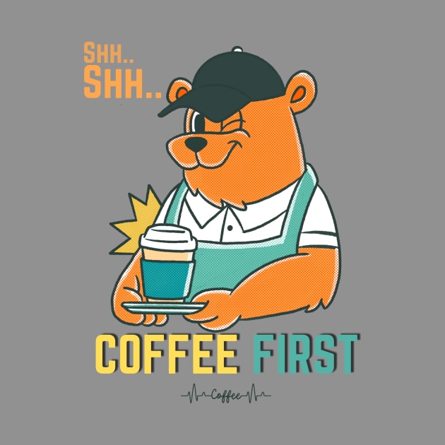 Shh.. Coffee First by HaMa-Cr0w