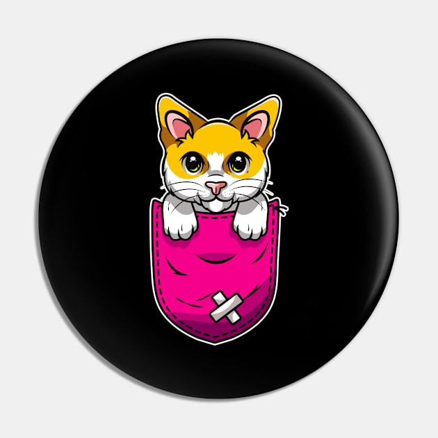 Cute Cat In Bag Cats Lover Pin by Foxxy Merch