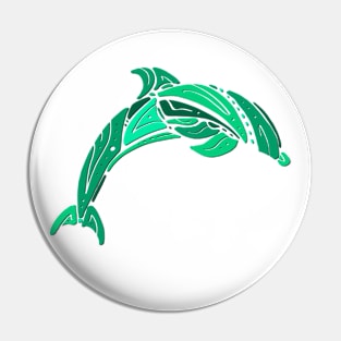 Abstract Dolphin Pin