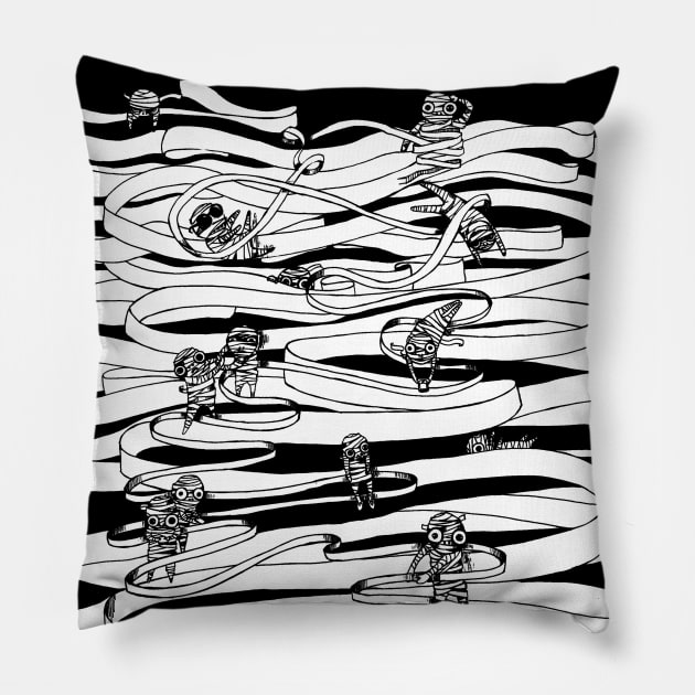 Mummies Stripe Pillow by Deeprootsbkk