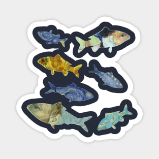 Vincent Van Gogh Fish Magnet