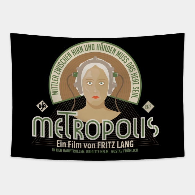 Metropolis Revived: Tribute to Fritz Lang's Cinematic Masterpiece Tapestry by Boogosh