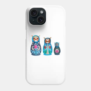 Owl Nesting Dolls - Set 3 Phone Case