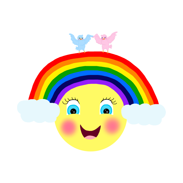 Sun with Rainbow Hair by Art by Deborah Camp