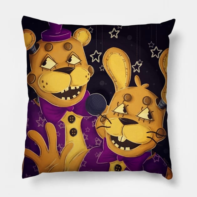 Spring Bonnie and Fredbear from FNaF Pillow by mmorrisonn33