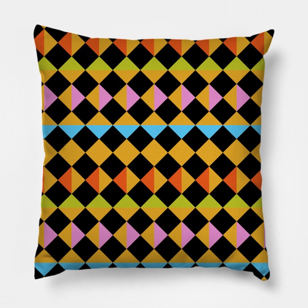 Court Jester Plaid Pillow by Terriology