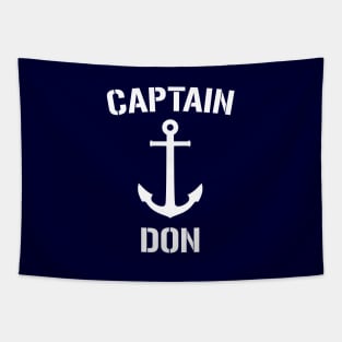 Nautical Captain Don Personalized Boat Anchor Tapestry