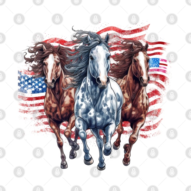 Patriot Horses #3 by Chromatic Fusion Studio