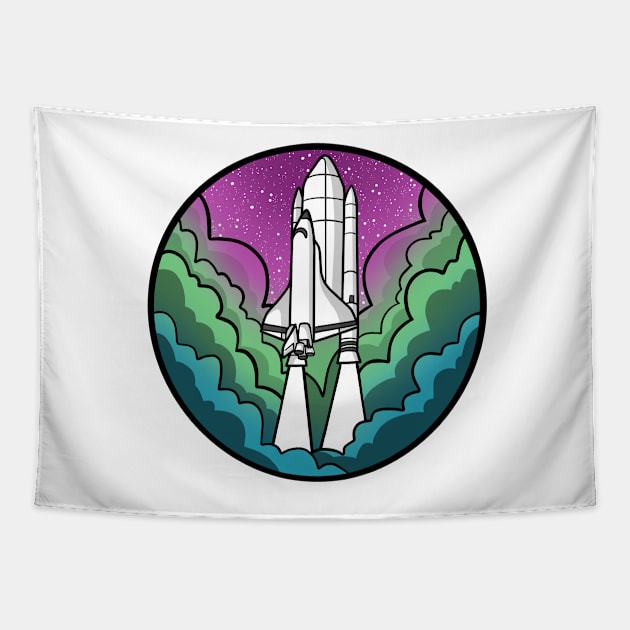 Polysexual Pride Rocket Tapestry by LivianPearl