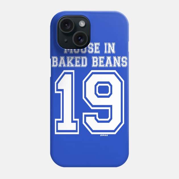 Mouse In Baked Beans Jersey (White Version) Phone Case by Jan Grackle