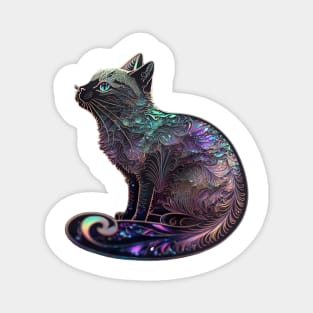 Holographic Glitter Cat Magnet