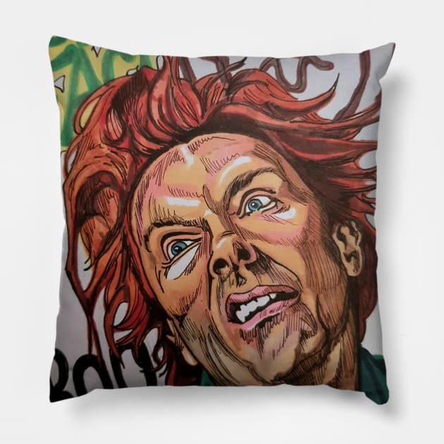 Drop Dead Fred Pillow by Oneillartwork