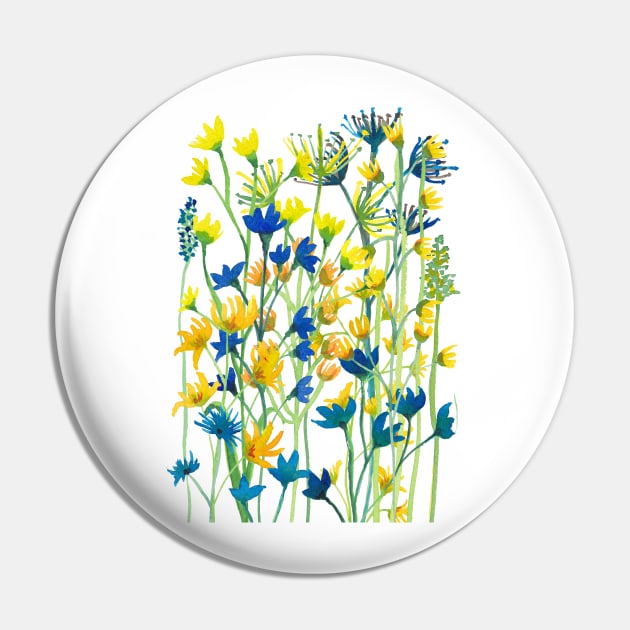 Wildflower meadow watercolor painting Pin by kittyvdheuvel