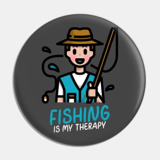 Fishing is my therapy 5 Pin