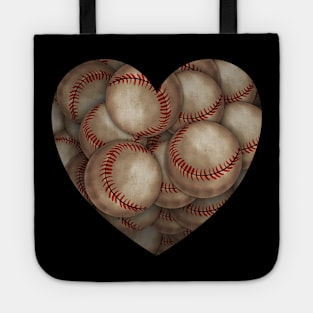 I Love Baseball, Heart Shaped Baseball Tote