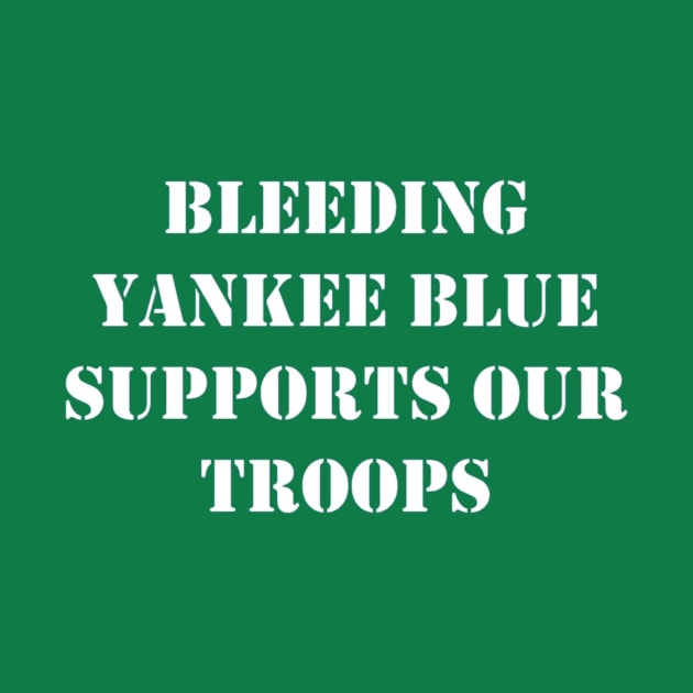 BYB Supports our Troops Cut out Letters Design by Bleeding Yankee Blue