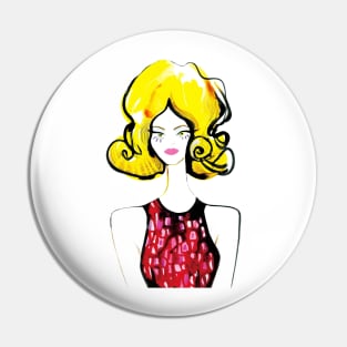 Blond girl Pin