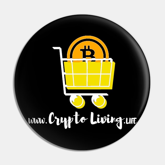 Crypto Living Bitcoin Design White Website Pin by Down Home Tees