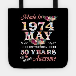 May Flower Made In 1974 50 Years Of Being Awesome Tote