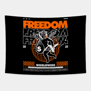 Freedom Cupid with love Tapestry