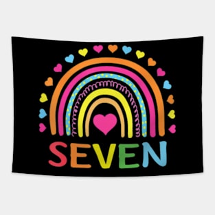 7 Years Old Rainbow 7Th Birthday For Girls Boys Kids Tapestry